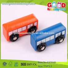 2015New Item Colorful Wooden Bus DIY Car Toy